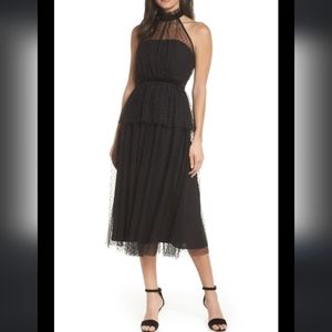 NWT Avec Les Filles Mock Tie Tulle Dress Sz 4 6 8